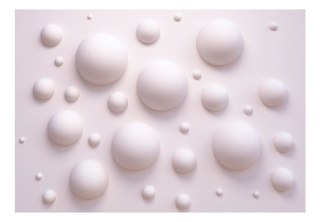 Fototapeta samoprzylepna - Biała 3D, Bąbelki
