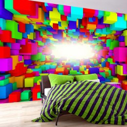 Fototapeta samoprzylepna - Kolorowy Tunel 3D