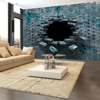 Fototapeta samoprzylepna - Turkusowy Mur 3D