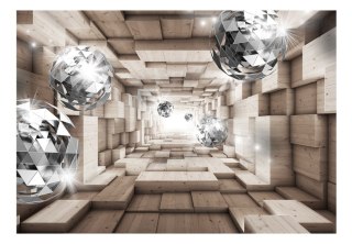 Fototapeta samoprzylepna - Drewno, Tunel 3D