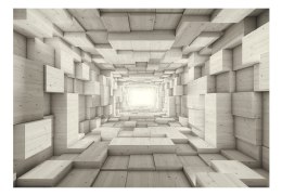 Fototapeta samoprzylepna - Szary Tunel 3D
