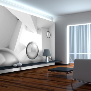 Fototapeta samoprzylepna - Biała 3D, Kule