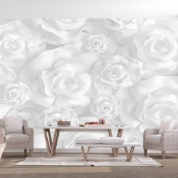 Fototapeta - Białe Pastelowe Róże