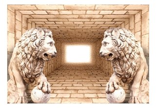 Fototapeta samoprzylepna - Tunel 3D i Rzeźby