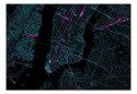 Fototapeta - Mapa Manhattanu, Ciemna