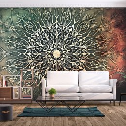FOTOTAPETA SAMOPRZYLEPNA 3D NA ŚCIANĘ 196x140 Centrum (zielony)