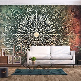 FOTOTAPETA SAMOPRZYLEPNA 3D NA ŚCIANĘ 196x140 Centrum (zielony)