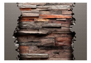 Fototapeta samoprzylepna - Drewno i Beton