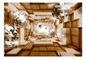 Fototapeta - Złoty tunel 3D