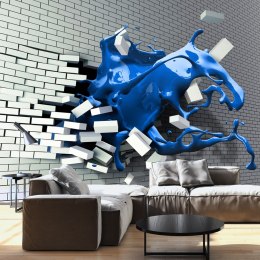 Fototapeta - Niebieski Kleks 3D, Mur