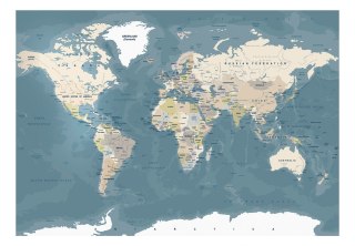 Fototapeta samoprzylepna - Niebieska Mapa