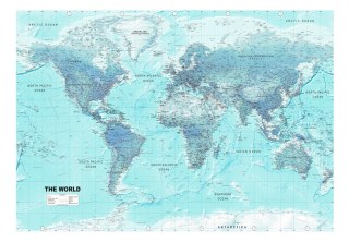Fototapeta samoprzylepna - Błękitna Mapa