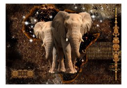 Fototapeta samoprzylepna - Brązowe słonie