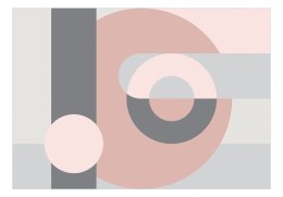 Fototapeta samoprzylepna - Geometryczny wianuszek (różowy)