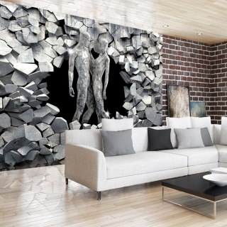 FOTOTAPETA SAMOPRZYLEPNA 3D NA ŚCIANĘ 196x140 Kamienne Postacie