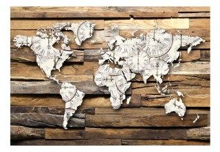 Fototapeta samoprzylepna - Mapa, Zegary