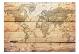 Fototapeta samoprzylepna - Mapa, Drewno