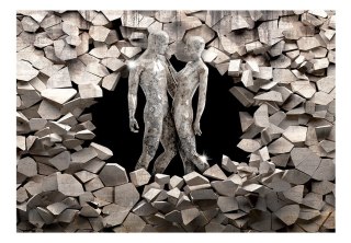 FOTOTAPETA SAMOPRZYLEPNA 3D NA ŚCIANĘ 196x140 Kamienne Postacie