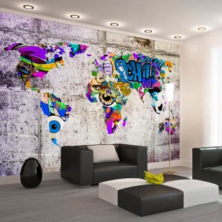 Fototapeta samoprzylepna - Mapa Graffiti