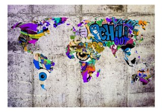 Fototapeta samoprzylepna - Mapa Graffiti