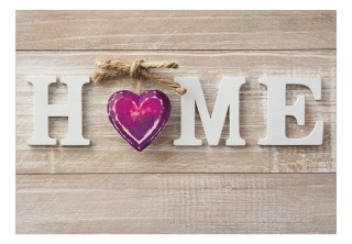Fototapeta samoprzylepna - Home Fiolet Serce