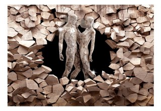 FOTOTAPETA SAMOPRZYLEPNA 3D NA ŚCIANĘ 196x140 Serce z kamienia