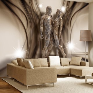 FOTOTAPETA SAMOPRZYLEPNA 3D NA ŚCIANĘ 196x140 Brązowe Figury