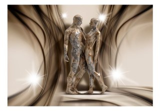FOTOTAPETA SAMOPRZYLEPNA 3D NA ŚCIANĘ 196x140 Brązowe Figury