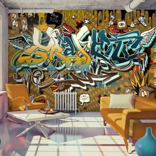Fototapeta - Żółte Graffiti