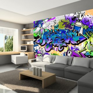 Fototapeta - Fioletowe Graffiti