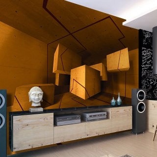 Fototapeta - Miedzianie bryły 3D