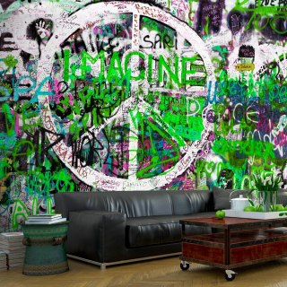 Fototapeta - Zielone Graffiti Pacyfka