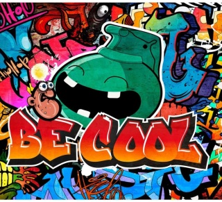 Fototapeta - Be Cool, Hipopotam Graffiti