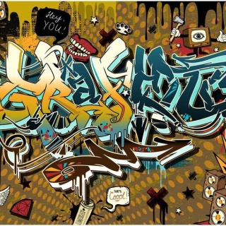 Fototapeta - Żółte Graffiti