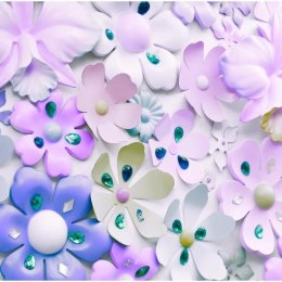 Fototapeta - Pastelowe Kwiaty 3D