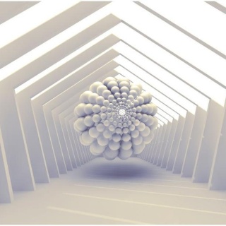 Fototapeta - Biała Optyczna 3D
