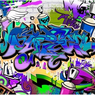 Fototapeta - Fioletowe Graffiti