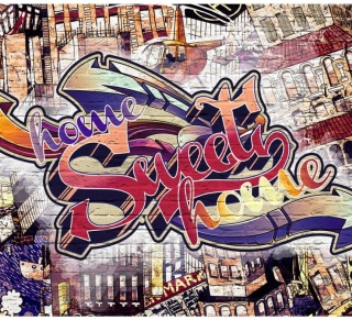Fototapeta - Retro Graffiti, Jasne