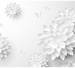 Fototapeta - Orientalne białe kwiaty