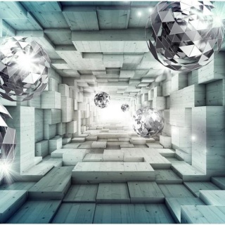 Fototapeta - Błękitny Tunel 3D