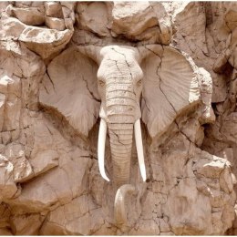 Fototapeta - Rzeźba słonia, Skała 3D