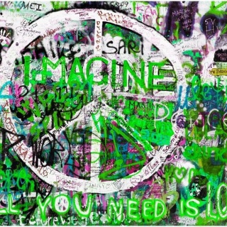 Fototapeta - Zielone Graffiti Pacyfka