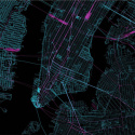 Fototapeta - Mapa Manhattanu, Ciemna