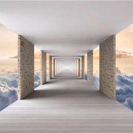 Fototapeta - Korytarz w chmurach 3D