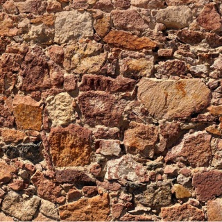 Fototapeta - Brązowy kamienny mur