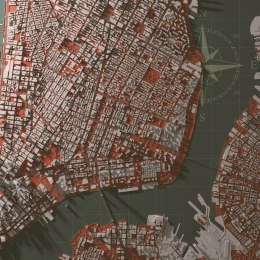 Fototapeta - Mapa Nowego Jorku 3D