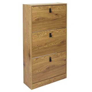SZAFKA NA BUTY LOFT, MDF, DĄB, DO PRZEDPOKOJU, 3 UCHYLNE SZAFKI, 63 CM