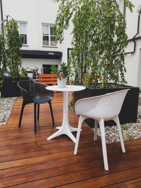 ZESTAW 4 AŻUROWYCH KRZESEŁ, BIAŁE, BALKON, OGRÓD ZESTAW 4 AŻUROWYCH KRZESEŁ, BIAŁE, BALKON, OGRÓD