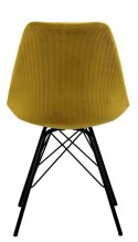 Krzesło Fiord, SKANDYNAWSKIE, TAPICEROWANE Sztruks Żółte
