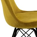 Krzesło Fiord, SKANDYNAWSKIE, TAPICEROWANE Sztruks Żółte
